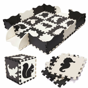 Puzzle od pjene - edukativni tepih 114x114cm Black White