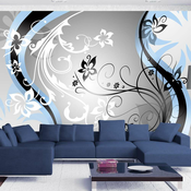 Foto tapeta - Art-flowers (blue) 250x175