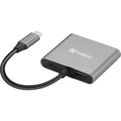 SANDBERG Docking station USB-C Dock 2xHDMI+USB+PD 136-44
