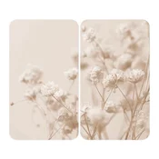 Zaščitna plošča za štedilnik iz kaljenega stekla 52x30 cm Dried Flower – Wenko