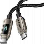 Innostyle INNOSTYLE USB-C KABEL Z ZASLONOM HITRO POLNJENJE USB TIPA C 100 W 1 M