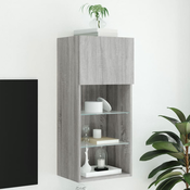 vidaXL vidaXL TV omarica z LED lučkami siva sonoma 40,5x30x90 cm, (20988591)