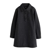 Next Obleka črn denim/srebrna