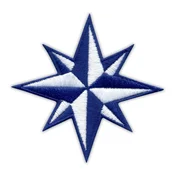 shumee Našitek Kompasna vrtnica - Roža vetrov - Magnetna podlaga - Vezen našitek/značka/emblem