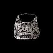 SERBIA ART Poklon suvenir Ženska gradska torba Srb Serbia, Crna