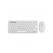 LOGITECH Bežicni set tastatura + miš, Pebble2 Combo, US, bela