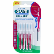 G.U.M Trav-Ler medzobne ĹˇÄŤetke 4 kos 1 4 Dark Red (Interdental Brush)