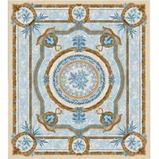 Casa Padrino Luxury Baroque Hotel Carpet Blue/Brown/Cream - Various Sizes