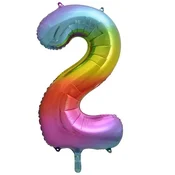 GoDan Mavrični folijski balon številka 2, 85 cm