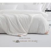 Silkueen Svileni prekrivac, 2u1, 200x230cm, Beli