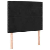 Vidaxl Vzglavje postelje črno 90x5x118/128 cm žametno