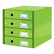 Zelena kutija s 4 ladice Leitz Office, duljina 36 cm