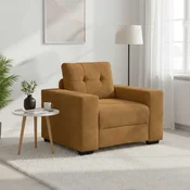 vidaXL Kavč fotelj rjav 100x78x80 cm žamet