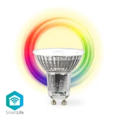 Nedis SmartLife LED Spot Wi Fi GU10 345 lm 4 9 W RGB Varm do cool vit 2700 6500 K Energijski razred G Android IOS PAR16 1 st