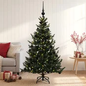 Umetna božična jelka z bučko 150 cm 150 LED Toplo bela