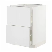 METOD / MAXIMERA Pod.element, 2fronta/2vis.fioke, bela/Stensund bela, 60x60 cm