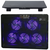 LED rashladna podloga za laptop 5x ventilator 2x USB