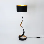 Holländer Talna svetilka Vortice, črna/zlata, višina 157 cm, železo - Dnevna soba/jedilnica - Sodobni - črna, zlata - Kovina