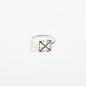 Prstan Off-White Ow Ring Silver/ Black 56