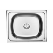 Deante Kovinska kuhinjska korita 1-bowl, kvadratna, satinirana, brez odlagalne površine, možnost priklopa pomivalnega stroja, 400x500x150 mm