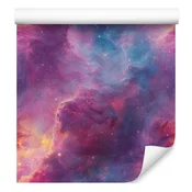 Akvarelna tapeta Galaxy Vijolična in vijolična, vijolično ozadje 50x1000 cm