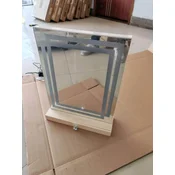 Costway Kozmetično ogledalo 41x50 cm z nastavljivo 3-barvno osvetlitvijo in dotiknim upravljalnim panelom