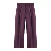 MANGO Hlače na rob Tempoli  temno liila