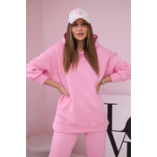 Insulated set with a light pink sweatshirt