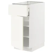 METOD / MAXIMERA Podni element s fiokom/vratima, bela/Vallstena bela, 40x60 cm