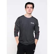 neverover Funkcionalna majica Mens Essential Striped Long Sleeve T-shirt črna