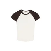 Bershka Majica čokolada / bela