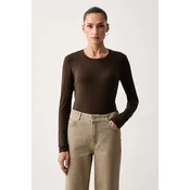Weekend Max Mara majica z dolgimi rokavi ženska z viskozo WKDMULTIE