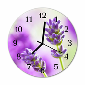 tulup.si Steklena okrogla ura Lavender fi 30 cm