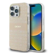 slomart Etui DKNY Repeat Texture Pattern With Stripe za iPhone 16 Pro Max - roza