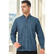 G974 DEWBERRY MENS SHIRT-PETROL