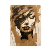 Canvas Slika na platnu Dama sa suptilnim pogledom, 60 x 80 cm