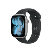 APPLE Watch S11 Cellular 46mm Space Grey Aluminium Case with Black Sport Band - M/L (mfca4rk/a)