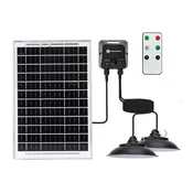 Aigostar - LED solarni luster sa senzorom 2x LED/35W/12V 6000mAh 6500K O15 cm + daljinski upravljac