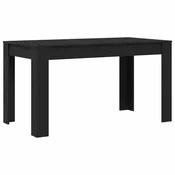 Vidaxl Jedilna miza Črni hrast 140 x 74,5 x 76 cm Inženirski les