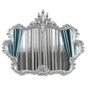 Casa Padrino luxury baroque mirror silver 133 cm - Baroque style wall mirror - Made in Italy