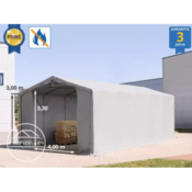Šator za skladištenje hala 6x10 m - bocna visina 3,0 m s patentnim zatvaracem, PVC 720 g/m2