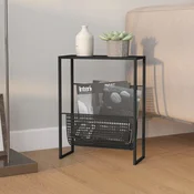 Stalak za casopise crni 35 x 15 x 45 cm celicni