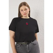 Trendyol Curve Ženska majica Tbbss25Bf00015, Crna