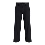 JACK & JONES Kavbojke JJIEDDIE črn denim