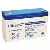 Akumulatorska gel baterija 6V 12A 151x50x94 Ultracell