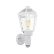 Eglo 79288 - Zunanja stenska svetilka s senzorjem MONSELICE 1xE27/28W/230V IP44 bela