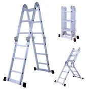 Herzberg HG-5002 aluminijske višenamjenske sklopive ljestve 3,62 m