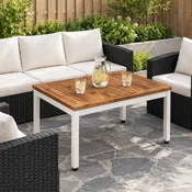 Vidaxl Klubska miza NAARDEN Naravna in bela 49 x 68,5 x 36 cm