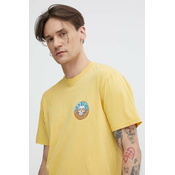 Pamucna majica Billabong za muškarce, boja: žuta, s tiskom, ABYZT02233