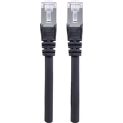 Intellinet LAN (RJ45) Mreža Priključni kabel CAT 6A S/FTP 1 m Crna Zaštićen s folijom, Pletena zaštita, Sa zaštitom, Podržava HDMI, Bez hal
